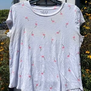 LOFT Vintage Soft Flamingo Tee